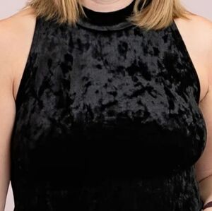 NWT RD Style Second Skin Black Velvet Bodysuit Y2K Retro Fall Winter Glam Small